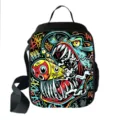 Portable insulated lunch bag with vibrant monster graffiti print and crossbody strap - Monster Graffiti Style 05