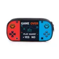 Astuccio per matite in stile console per videogiochi con design rosso e blu joy-con - Console di Gioco Stile Tessuto Rosso Blu (01) / Astuccio a Strato Singolo