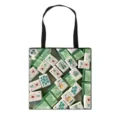 Draagbare canvas draagtas met mahjong-print en grote capaciteit voor boeken - Stijl 05 (Grote Handtas)