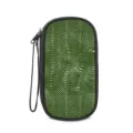 Green reptile pattern travel digital accessory organizer pouch for cables and chargers - 19.5*10.5*4.5cm / Bright Green Snake Print