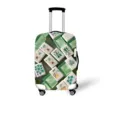 Strapazierfähige elastische Kofferhülle mit Mahjong-Motiv für den Schutz des Koffers - Größe S (Für 18-20 Zoll Koffer) / Weißer Mahjong-Druck (Stil 3)