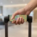 Protector de asa de maleta con flores impresionistas para el equipaje y cochecitos - Estilo 7