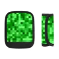 Grüne verpixelte Koffergriff-Schutzhülle für Reisegepäck und Reisetaschen Zubehör - Filz / Grünes Pixelmuster