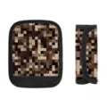 Strapazierfähiger Koffergriff-Schutz mit Pixel-Camouflage-Muster in Braun und Beige - Filz / Pixel-Tarnung