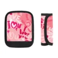 Schützende rosa Graffiti-Herz-Gepäckgriffhülle mit 'I love you'-Aufdruck für Koffer - Graffiti I Love You (05) - Dicke Baumwolle Leinen / Universal