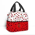 Borsa termica per il pranzo con simpatica stampa a coccinella e pois neri vivaci - Stile Coccinella Classico Rosso Bianco Nero (03) / Rosso Bianco Nero Coccinella