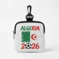 Algeria 2026 national flag football themed earphone storage bag and coin purse variant - Square-Algeria