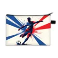 Durable large capacity stationery pouch featuring a dynamic soccer player graphic print - Style 07