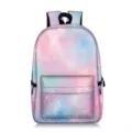 Träumerischer Rucksack mit Sternenhimmel-Druck für Schüler mit großem Fassungsvermögen - Schöne Dreifarbige Sternen Verlauf Druck