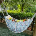 Bolsa de almacenamiento multifuncional para asiento trasero de coche con patrón floral - Estilo Bolsa Colgante Azul (03)