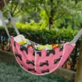 Roze multifunctionele opbergtas voor autostoel met schattig zwart kattenpatroon en riemen - Roze Schattige Poes