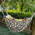 Organizador de asiento de coche con estampado floral y correas ajustables para interiores - Estilo Bolsa Colgante Negra (05)