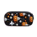 Halloween etui met grote capaciteit en feestelijke prints van pompoenen en spoken voor school - Pompoen Geest Spinnenweb Print (19) / Enkellaags Etui