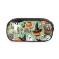 Grote Halloween-etui met spook- en pompoenprints voor schoolspullen en briefpapier - Stijl 06 (Artikel Enkellaags Pennenzak) / Enkellaags Etui