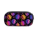 Grote Halloween pennenzak met kleurrijke pompoenprint en sterren voor scholieren - Stijl 09 (Artikel Enkellaags Pennenzak) / Enkellaags Etui