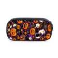 Grote Halloween etui met paarse achtergrond en oranje pompoenprint voor studenten - Paars Halloween All-Over Stijl (15) / Enkellaags Etui