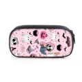 Roze Halloween etui met schattige cartoon spoken en pompoenen patroon voor schoolkinderen - Roze Cartoon Halloween Print (17) / Enkellaags Etui