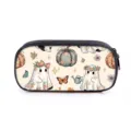 Grote capaciteit etui met schattige bloemengeesten en pompoenpatroon voor school - Stijl 23 (Crème Halloween) / Enkellaags Etui