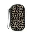 Portable digital accessories storage bag featuring a stylish giraffe print pattern and strap - 19.5*10.5*4.5cm / Beige Giraffe Print