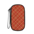 Tragbare Elektronik-Organizer-Tasche mit rotem Karomuster und Handschlaufe - 19.5*10.5*4.5cm / Rotes Karo (01)
