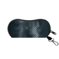 Portable sunglasses case with dark teal fish scale pattern and secure zipper closure - Fish Scale Style (01) / Dark Cyan Fish Scale