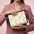 Portable Halloween pumpkin pattern travel storage bag with zipper closure for cosmetics - 23*8.5*16.5cm / Colored Pumpkin Style