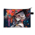 Mexican Day of the Dead printed storage pouch with vibrant skull girl illustration - Floral Hat Skull Girl Style (16)