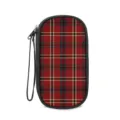 Tragbare elektronische Organizer-Tasche mit rotem Karomuster für Kabel und Lader - 19.5*10.5*4.5cm / Rotes Schottenkaro (08)