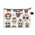Cute cartoon sugar skull print pouch for Day of the Dead celebration storage bag - Cartoon Candy Skull Pattern (21)
