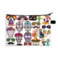 Vibrant Mexican Day of the Dead themed storage bag with colorful skull and guitar prints - Day of the Dead Iconic Patterns (23)