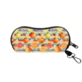 Portable protective sunglasses pouch featuring colorful fruit watercolor print and hanging hook - 10 Citrus Lemon