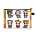 Mexican Day of the Dead theme printed storage bag with cute cartoon skeleton animals design - Cartoon Festive Animal Collection (25)