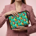 Sommerliche Netz-Kosmetiktasche mit Ananas-Print für unterwegs und praktische Reiseaufbewahrung - 23x8.5x16.5cm / Ananas-Druck