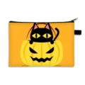 Halloween Aufbewahrungstasche mit niedlicher schwarzer Katze und Kürbis Print - Kürbis Katze Raus (05)