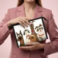 Tragbare Reise-Kosmetiktasche aus Netz mit süßen lustigen Cartoon-Hunden für Damen - Stil 4 / 23x8.5x16.5cm