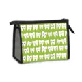 Cute green mesh cosmetic bag with cartoon tooth print for portable makeup storage - Expressive Tooth Style (04) / 1 Piece / Turquoise (04)
