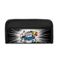 Large capacity black football themed student pencil case with goal time graphic - Goal Time (06) / 22x5x11cm
