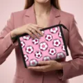 Trousse de maquillage rose avec imprimé football pour voyage et rangement chic de dame - Style Imprimé Intégral Football Rose Blanc / 23*8.5*16.5cm