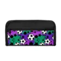 Large capacity student pencil case with vibrant soccer and star print pattern - Purple Colorful Football (07) / 22x5x11cm