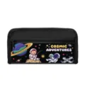 Large capacity black pencil case with cartoon cosmic adventures astronaut print - Astronaut 02 (New Square Pencil Case)