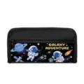 Black fabric student pencil case with colorful astronaut galaxy adventure print design - Astronaut 09 (New Square Pencil Case)