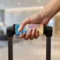 Funda para asa de maleta con diseño de mármol galaxia colorido y detalles en dorado - Estilo 9