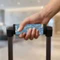 Funda protectora suave para asa de maleta con diseño de patrón floral azulado - Estilo 13