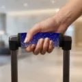 Blaue Koffergriff-Abdeckung mit Sternenmuster für Reisetaschen und Gepäckstücke - Dunkelblauer Sternenhimmel (14)