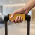 Funkelnder goldener Koffergriffbezug mit Glitzer für einfaches Erkennen am Gepäckband - Goldgelbe Pailletten (19)