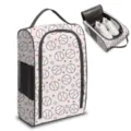 Portable baseball print shoe storage bag for travel and sports with breathable mesh - Beige Star Baseball Style (03)
