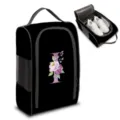 Bolsa de viaje para zapatos de poliéster con diseño floral de letra I y compartimento - Estilo Letra I
