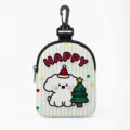 Tragbare Hundeleckerli-Tasche für das Training mit süßem Weihnachts-Hunde-Design - Oval (Weihnachtshund)