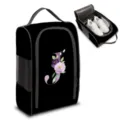 Bolsa de viaje para zapatos negra con elegante letra J floral en color púrpura - Estilo Letra J