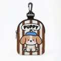 Tragbare Leckerlitasche für Hunde mit Cartoon-Welpen-Design und Clip für das Training - Oval (Welpe)